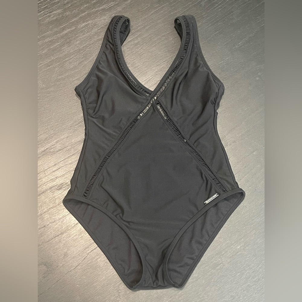 Michael Kors Black Swimsuit One Piece Size 8